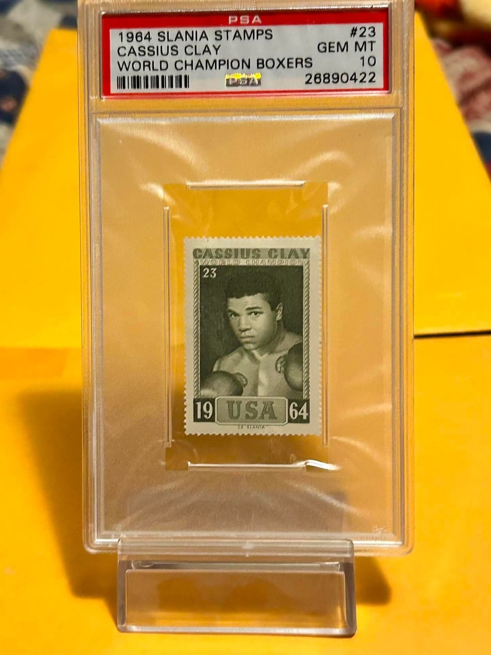 1964 Slania Stamps Cassius Clay Muhammad Ali PSA Gem Mint 10